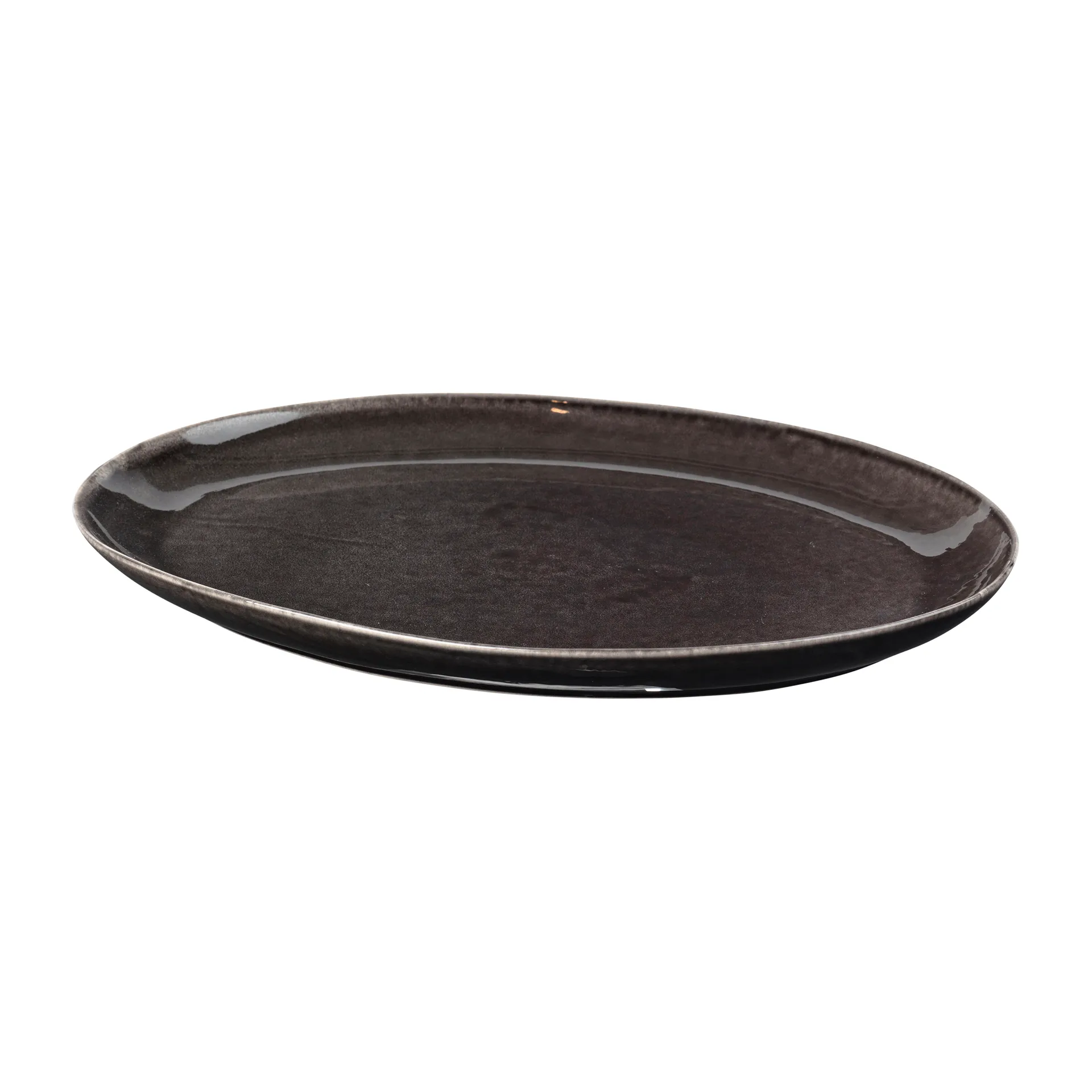 Nordic Coal talerz owalny 26,5x36,5 cm, Charcoal Broste Copenhagen