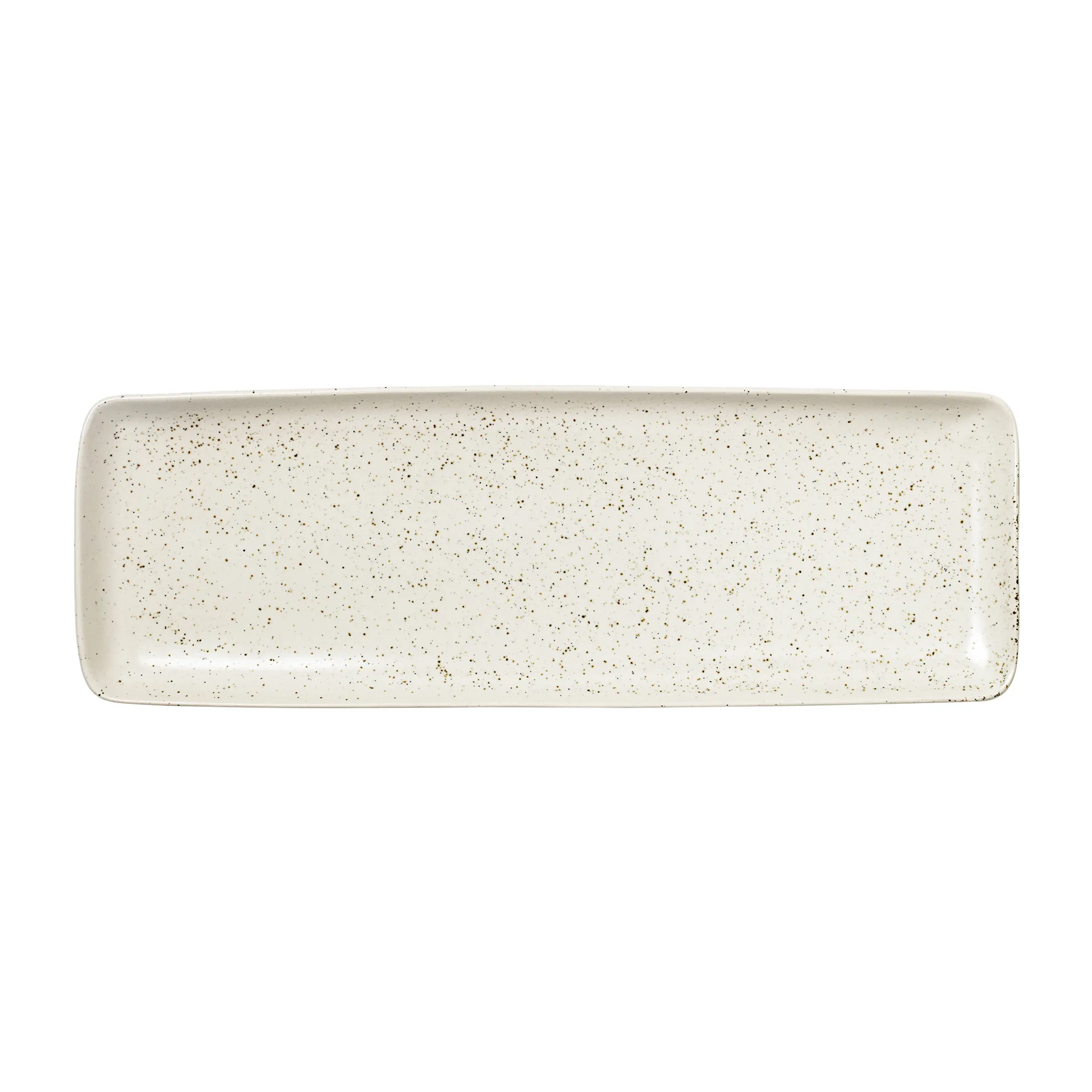Nordic Vanilla talerz prostokątny 12,5x35 cm, Cream with grains Broste Copenhagen