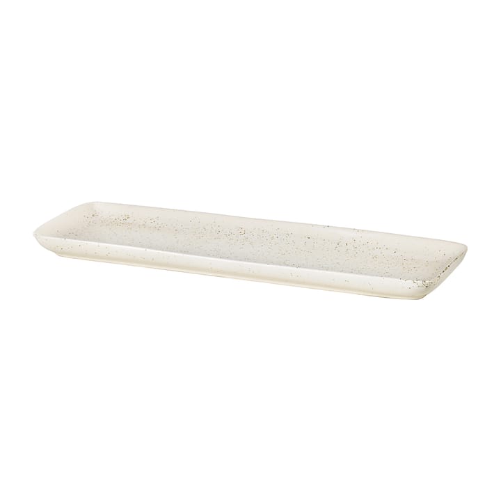 Nordic Vanilla talerz prostokątny 12,5x35 cm, Cream with grains Broste Copenhagen