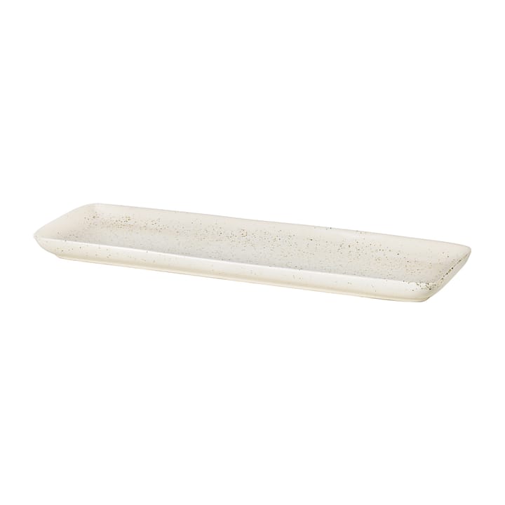 Nordic Vanilla talerz prostokątny 12,5x35 cm - Cream with grains - Broste Copenhagen