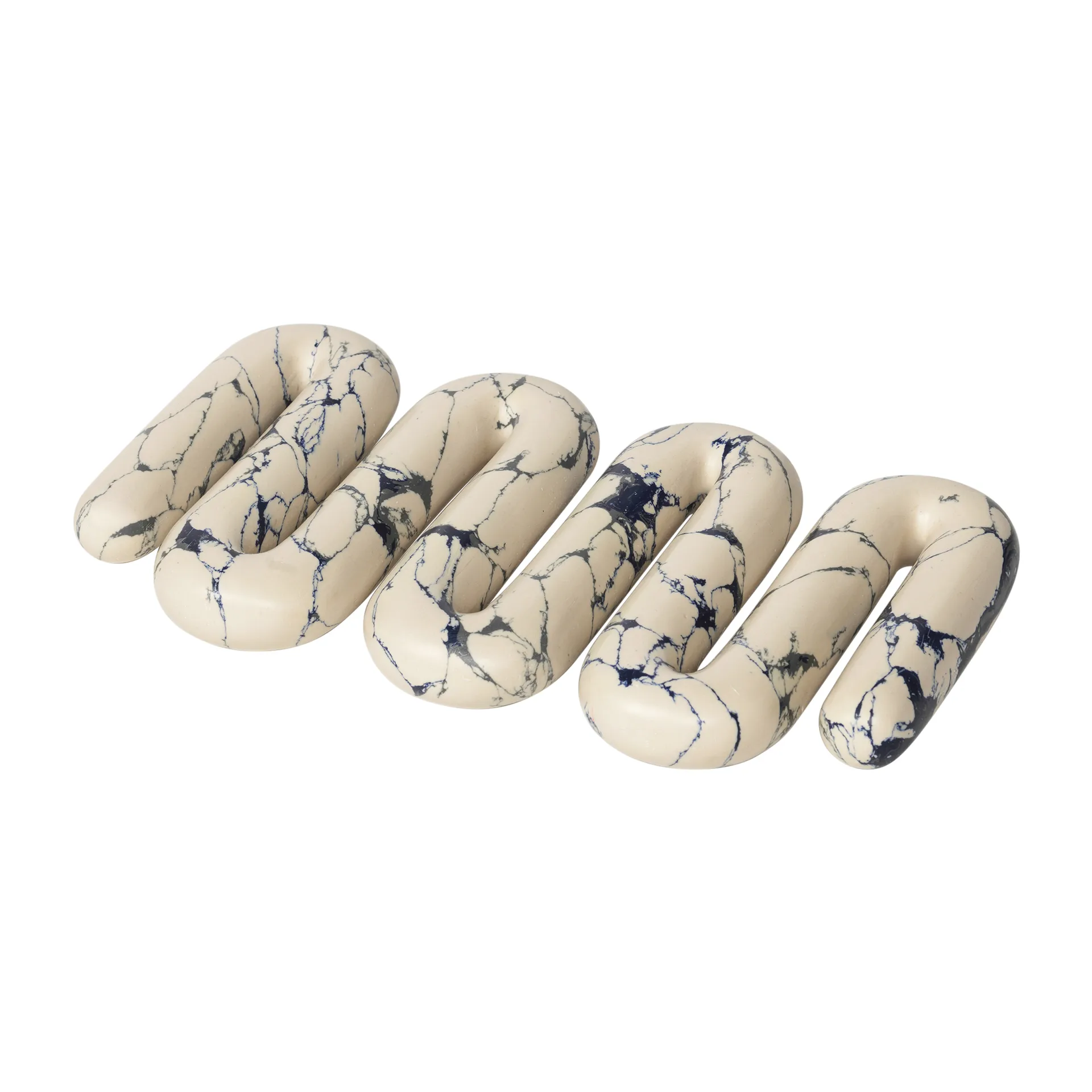 Podstawka pod garnek Orla 14x25 cm, Biało-niebieski Broste Copenhagen