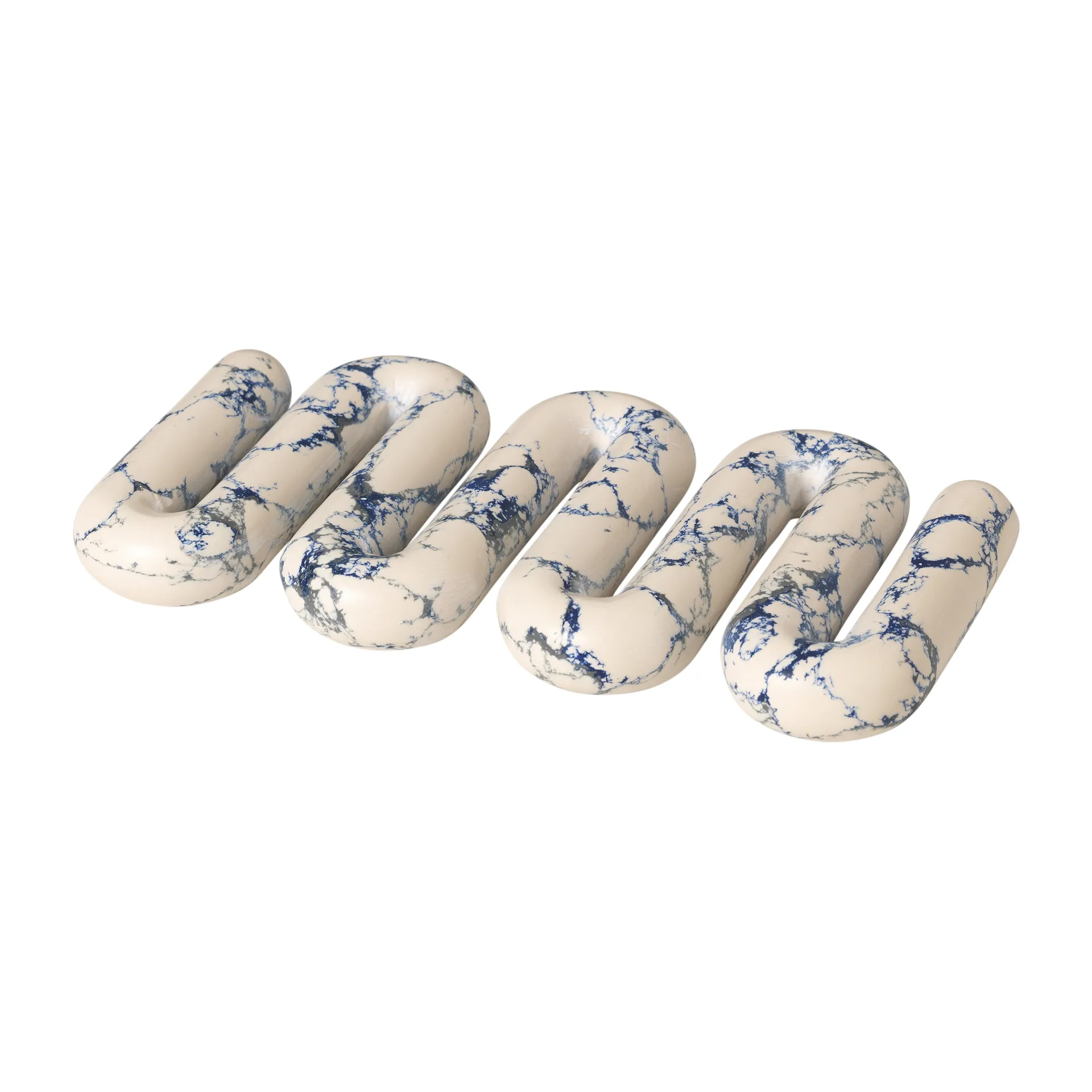 Podstawka pod garnek Orla 14x25 cm, Biało-niebieski Broste Copenhagen