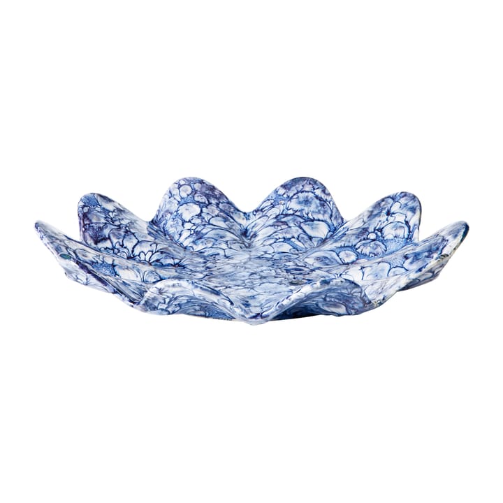 Półmisek ozdobny Lilja Ø38 cm - Intense blue-white - Broste Copenhagen