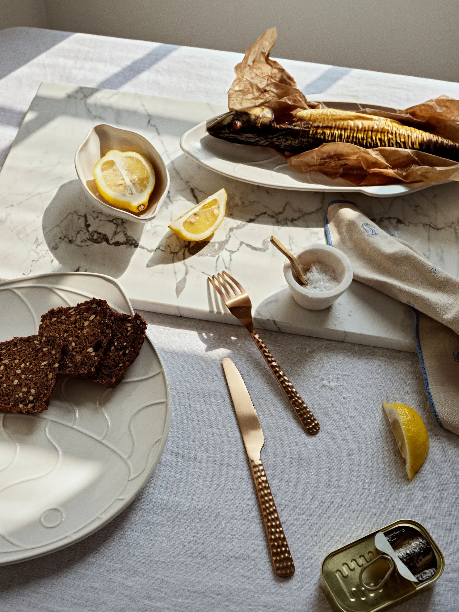 Półmisek Pesce 17,6x41,4 cm, Transparent white Broste Copenhagen