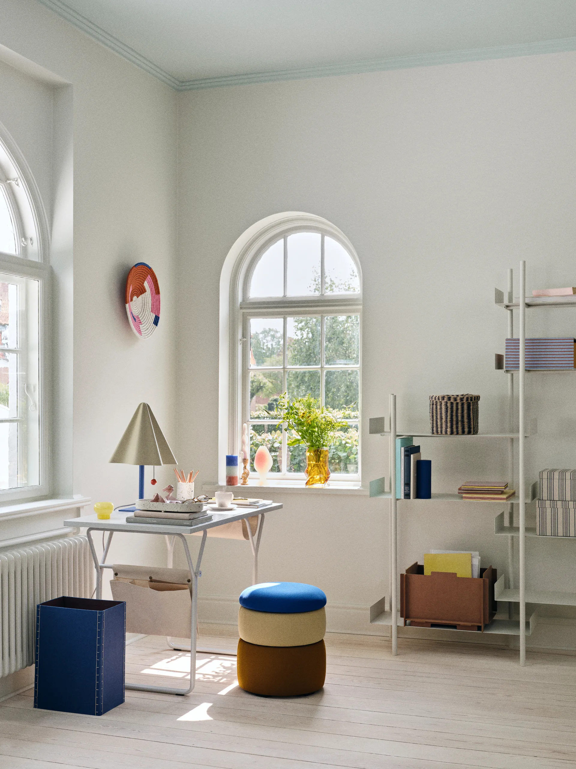 Pond pufa 42 cm, Blue-sand-ochre Broste Copenhagen