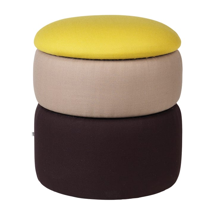 Pond pufa 42 cm - Yellow-beige-dark grape - Broste Copenhagen