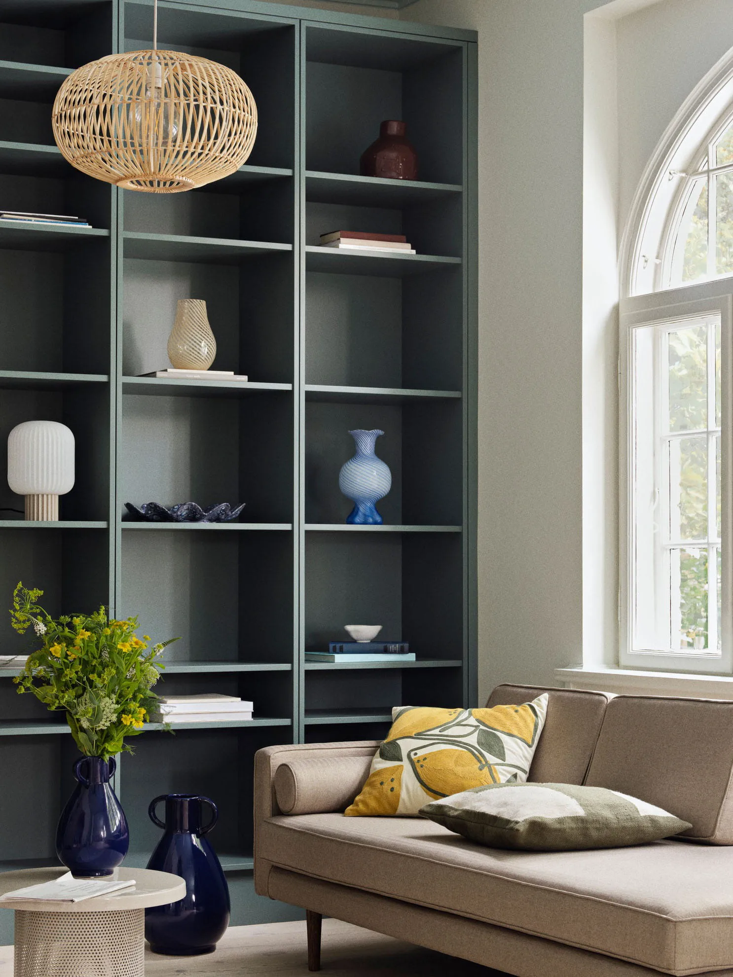 Poszewka na poduszkę Eilo 50x50 cm, Recycled pet green Broste Copenhagen