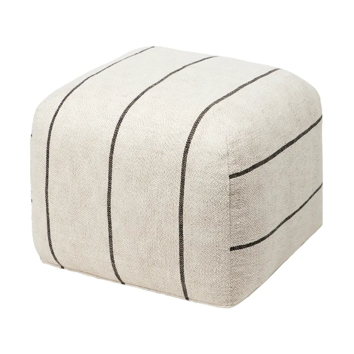 Pufa Sigrid - Light beige-black, 50x50 cm - Broste Copenhagen