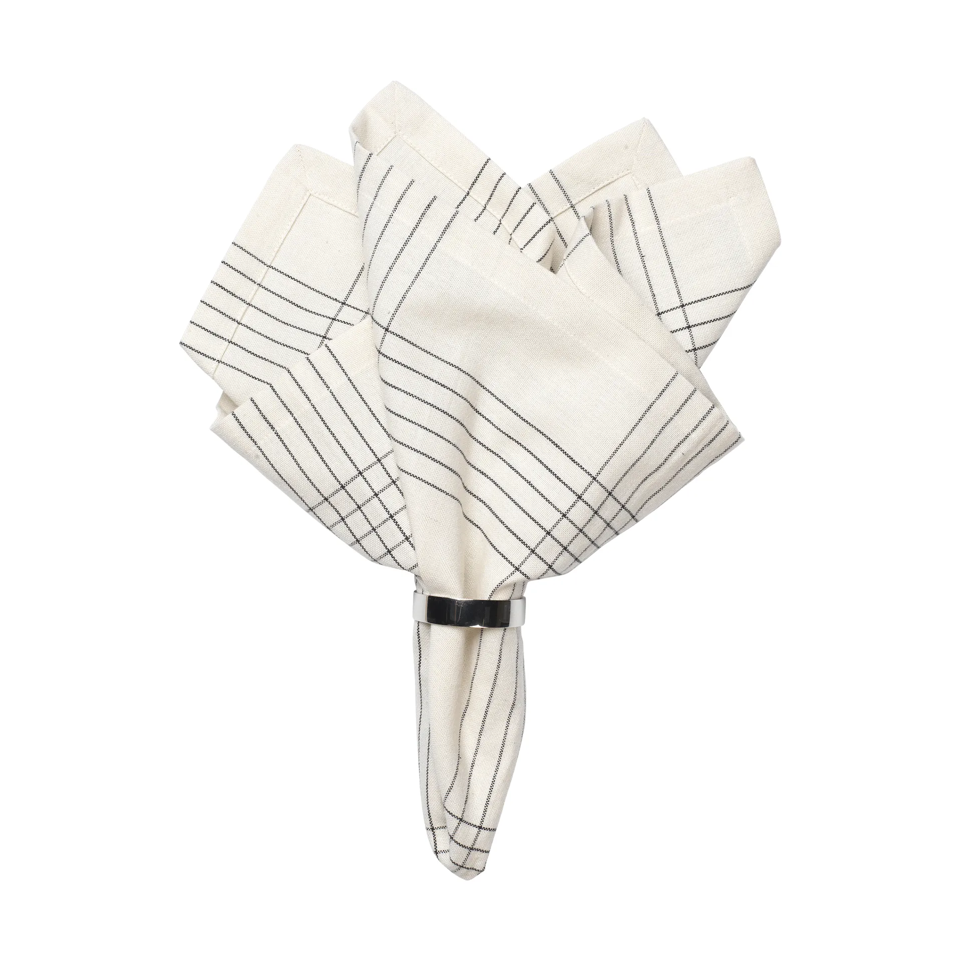 Serwetka materiałowa Alice 45x45 cm, Black-natural Broste Copenhagen