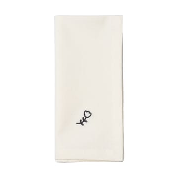 Serwetka materiałowa Mai 45x45 cm - Black-off white - Broste Copenhagen
