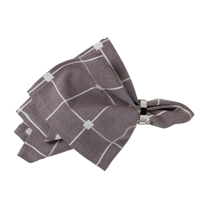 Serwetka tekstylna Tila 45x45 cm, Decadent cocolate-off white Broste Copenhagen