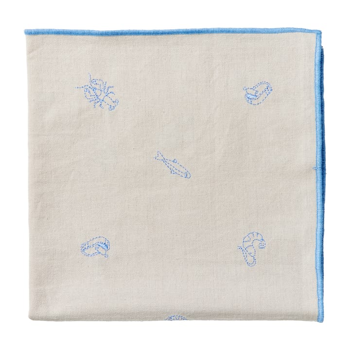 Serwetka z tkaniny Sea 45x45 cm - Serenity blue - Broste Copenhagen