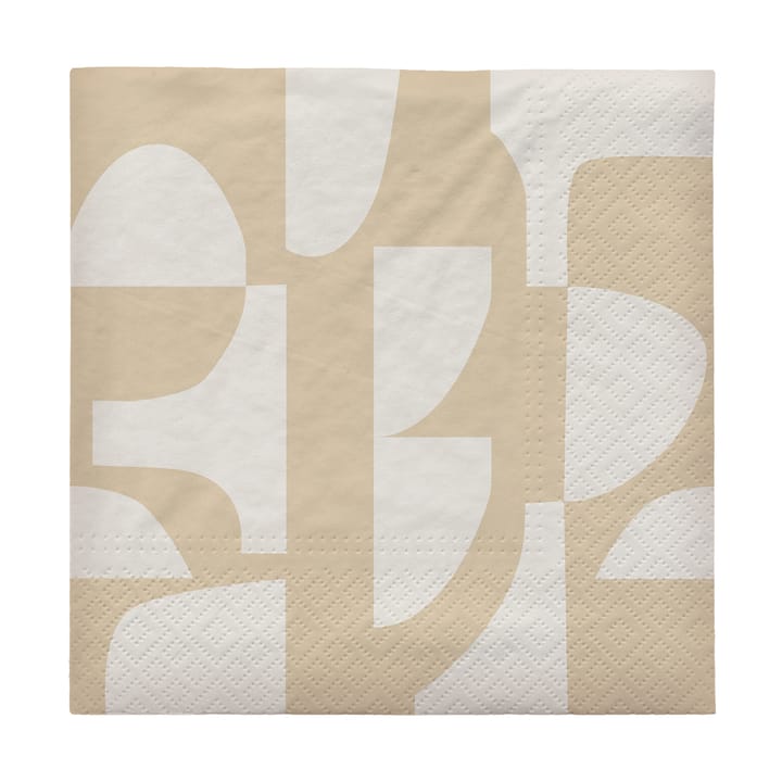 Serwetkai Lara 33x33 cm, 20 szt - Black-off white - Broste Copenhagen