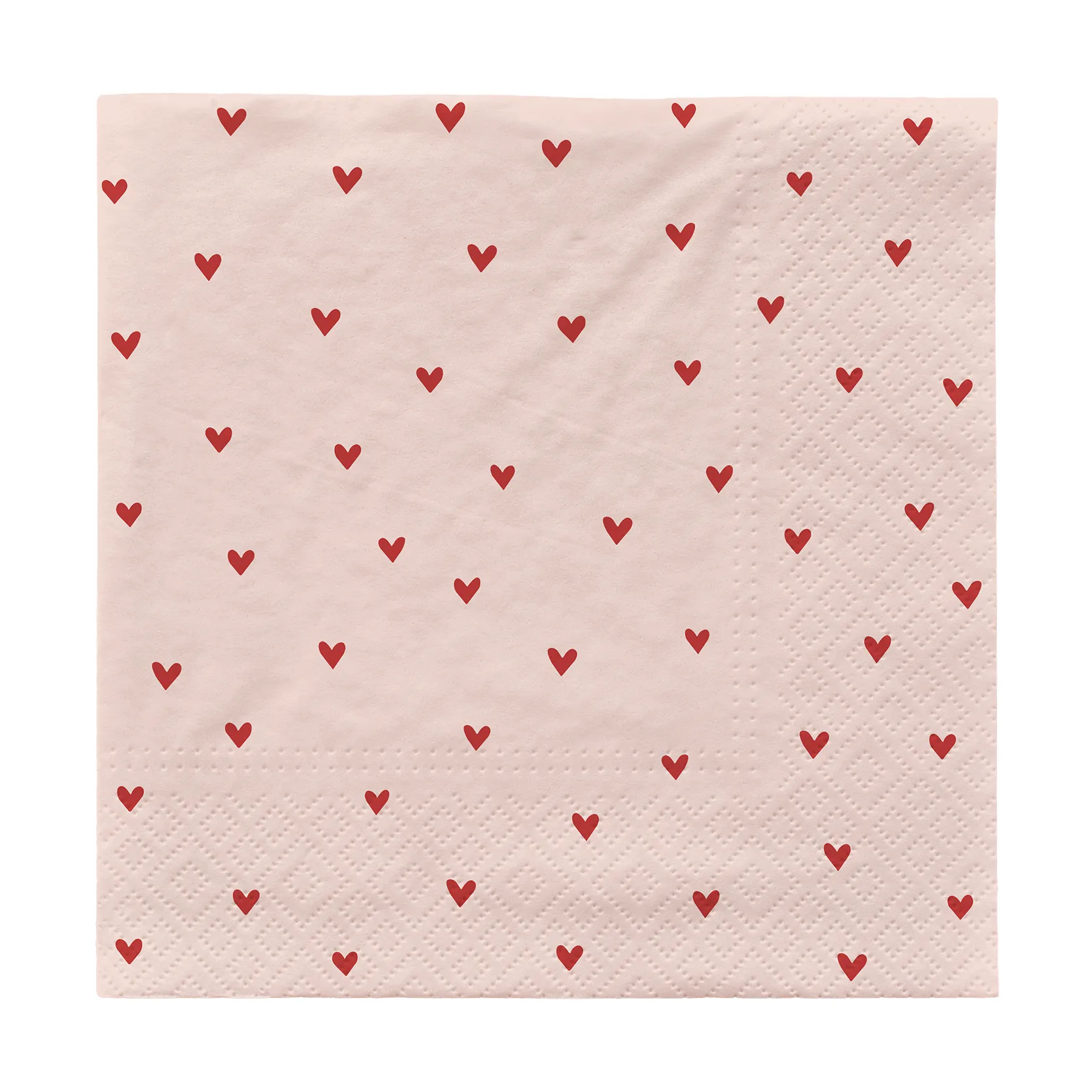 Serwetki Amor 33x33 cm, 20 szt., Soft pink-red Broste Copenhagen