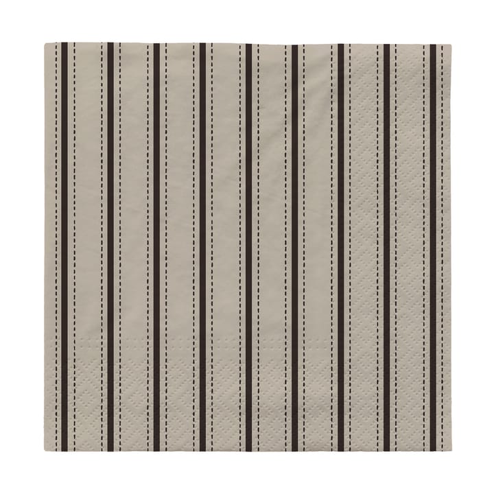 Serwetki Dolly 33x33 cm, 20 szt. - Black-off white - Broste Copenhagen