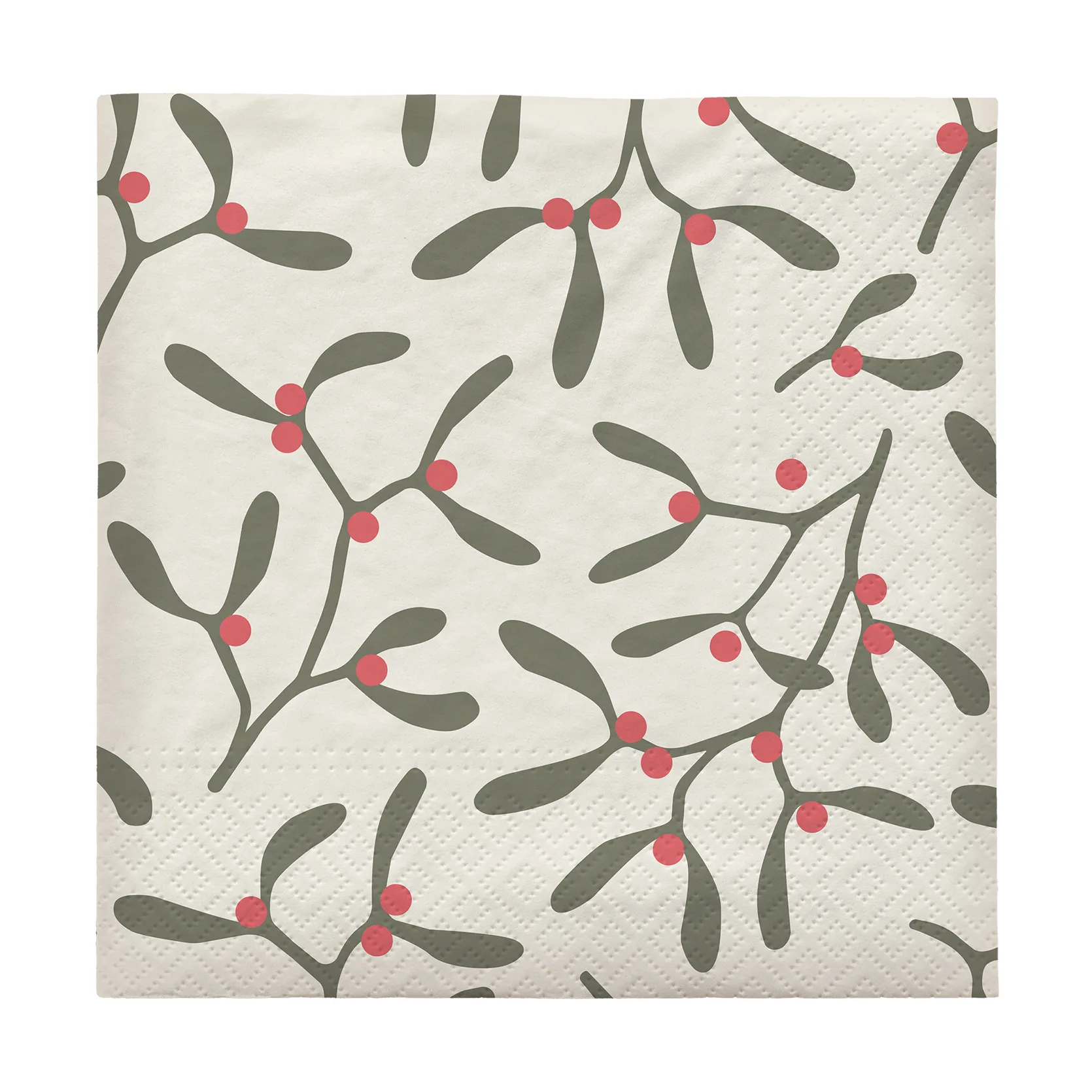Serwetki Mistletoe 33x33 cm, 20 szt., Pompeian Red Broste Copenhagen