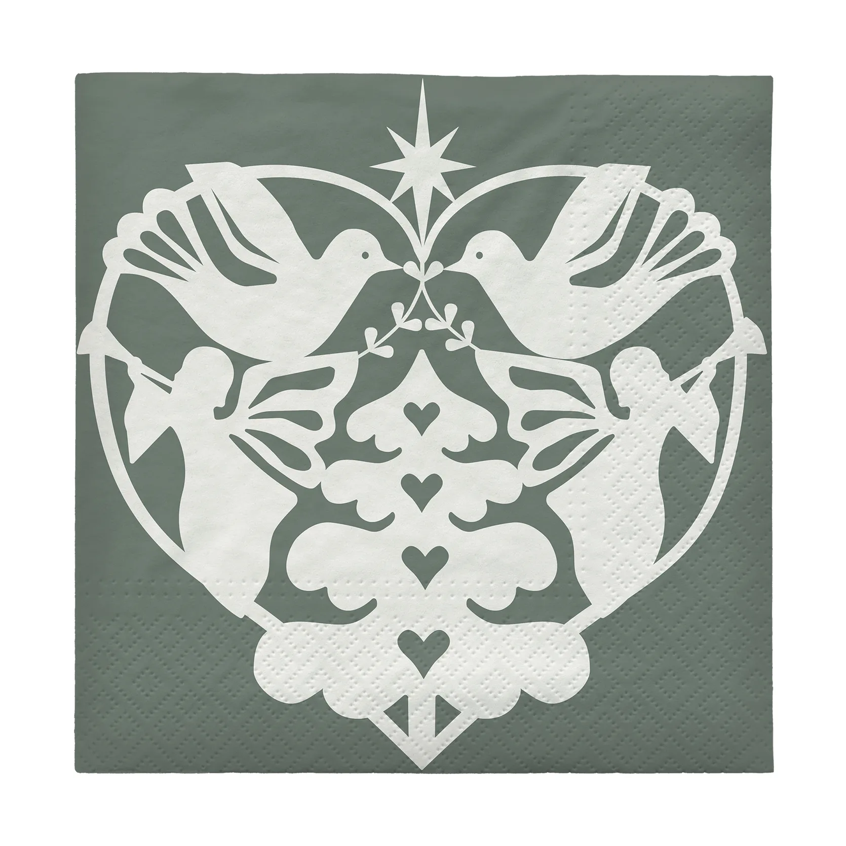 Serwetki Nostalgia 33x33 cm, 20 szt., Grape Leaf Green Broste Copenhagen