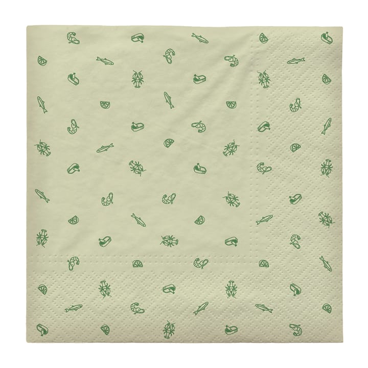 Serwetki Sea 33x33 cm 20 szt., Jelly green Broste Copenhagen