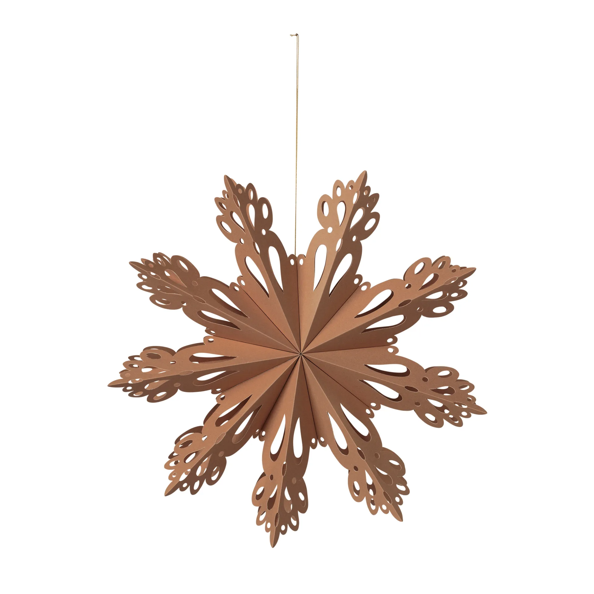 Snowflake Dekoracja świąteczna Indian tan, Ø30 cm Broste Copenhagen