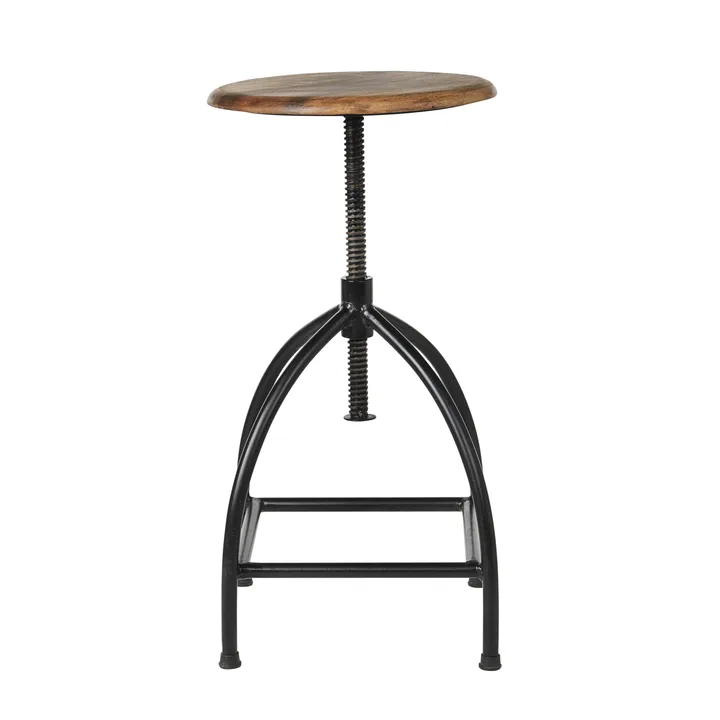 Stołek Sire - Naturalny-czarny, Ø33x73 cm - Broste Copenhagen