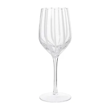Stripe kieliszek do białego wina 350 ml - Clear-white stripes - Broste Copenhagen