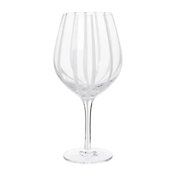 Stripe kieliszek do czerwonego wina 650 ml - Clear-white stripes - Broste Copenhagen