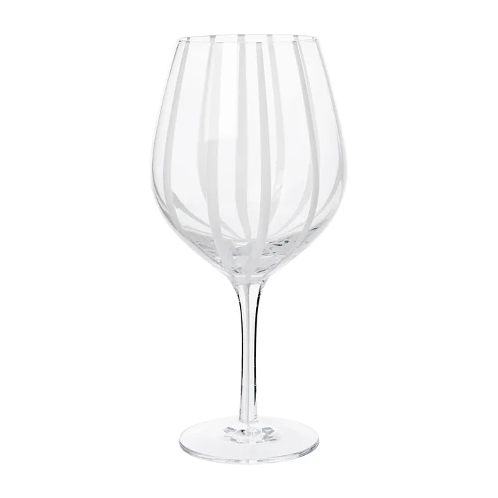 Stripe kieliszek do czerwonego wina 650 ml - Clear-white stripes - Broste Copenhagen
