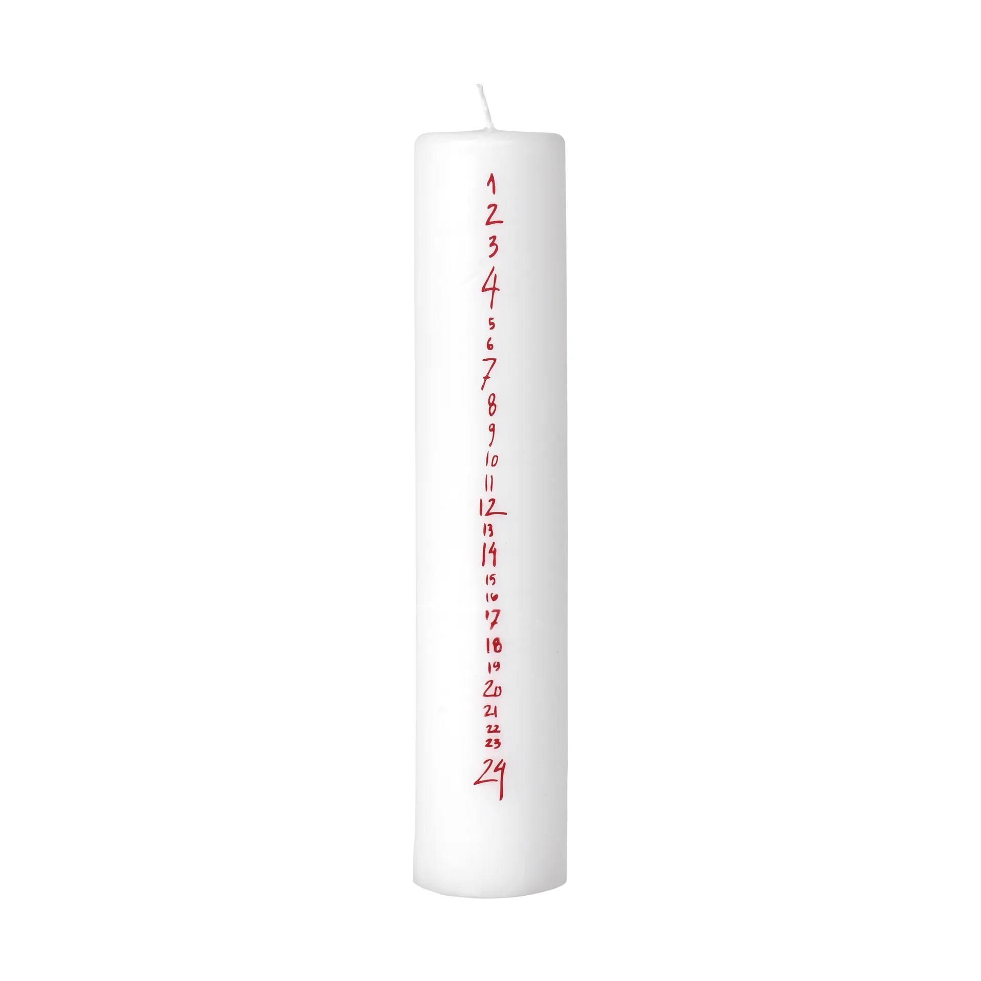 Świeca adwentowa Handwritten, White-Red Broste Copenhagen