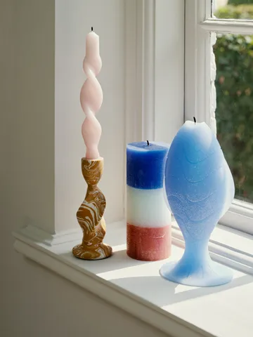 Świeca Fish 22 cm - Baja blue - Broste Copenhagen