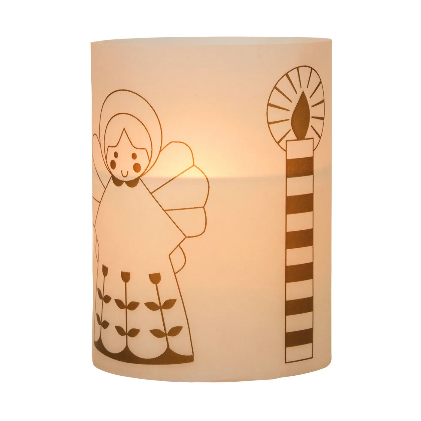 Świeczka Fairy Tale 12 cm, Biało-zielona Broste Copenhagen