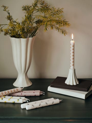 Świeczki Mai 2 szt. - White-black - Broste Copenhagen