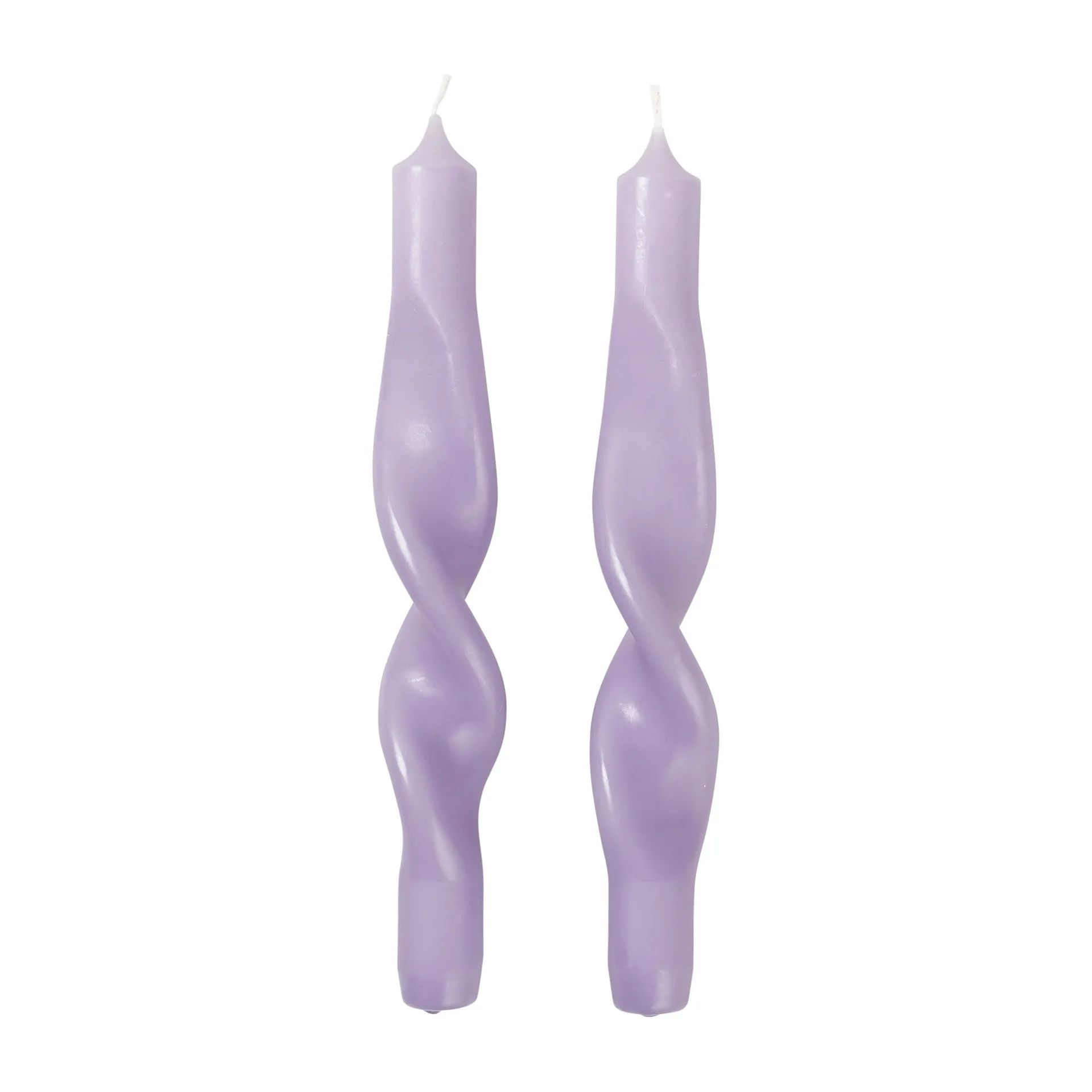 Świeczki skręcone Twisted 23 cm, 2-pak, Orchid light purple Broste Copenhagen