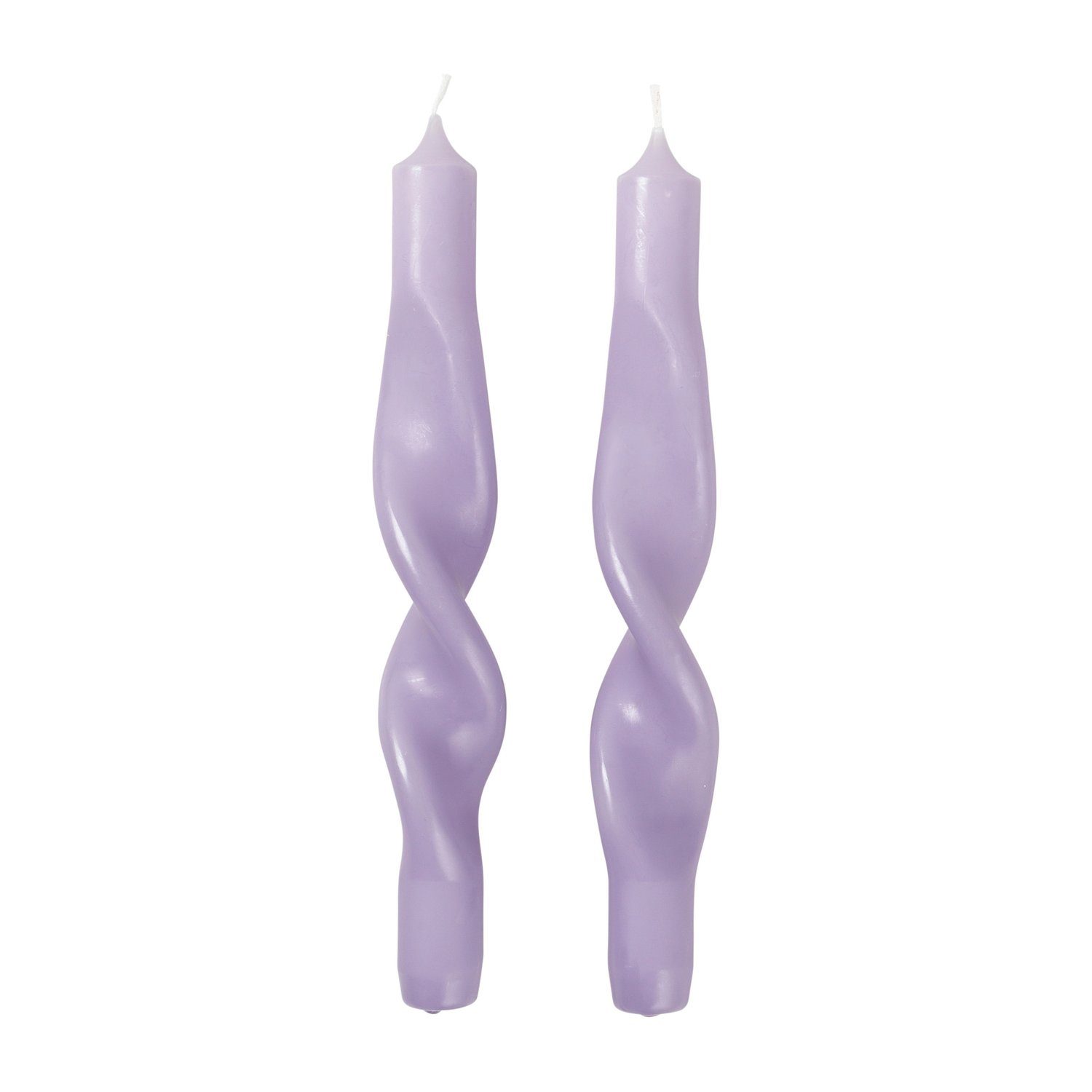 Broste Copenhagen Świeczki skręcone Twisted 23 cm, 2-pak Orchid light purple