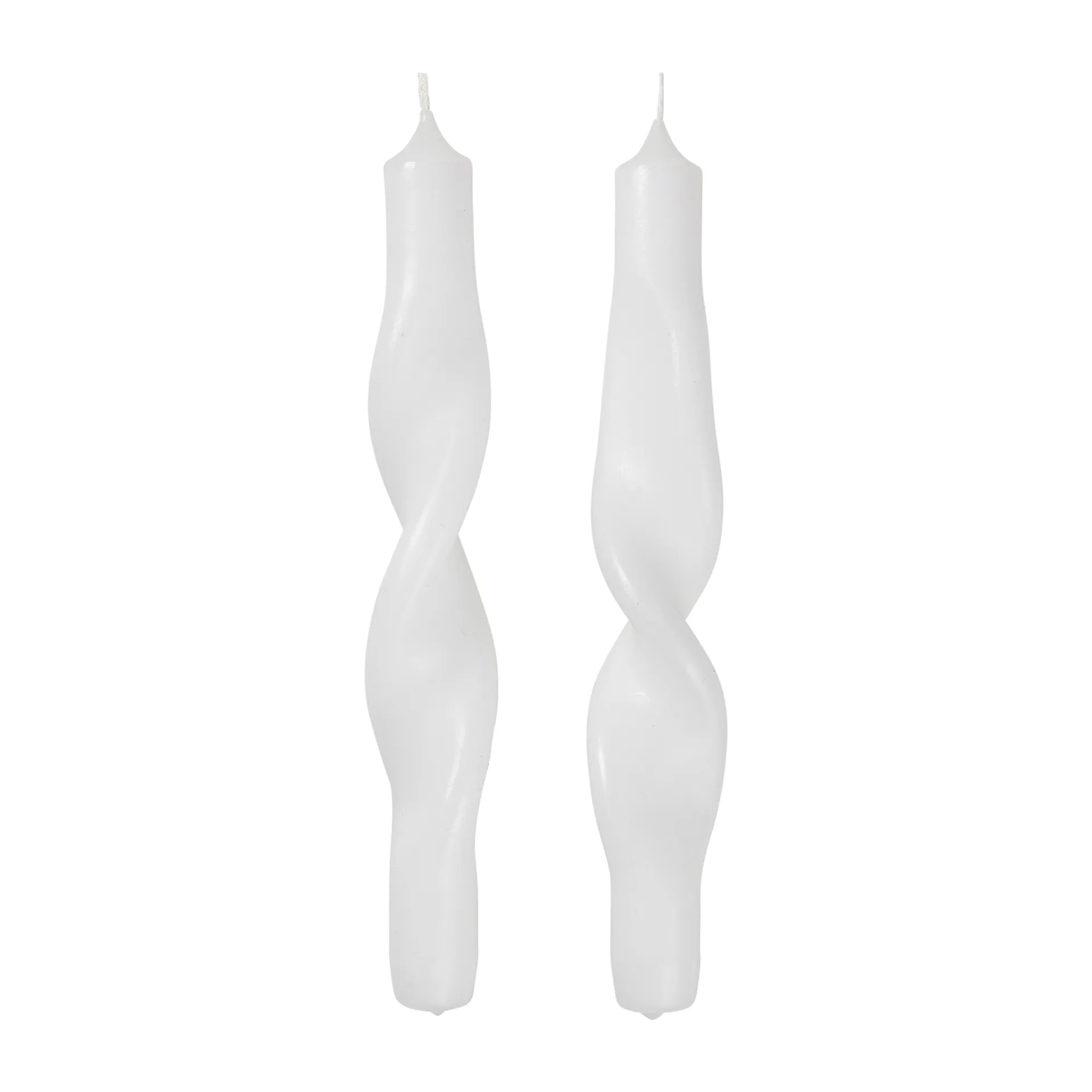 Świeczki skręcone Twisted 23 cm, 2-pak, Pure white Broste Copenhagen