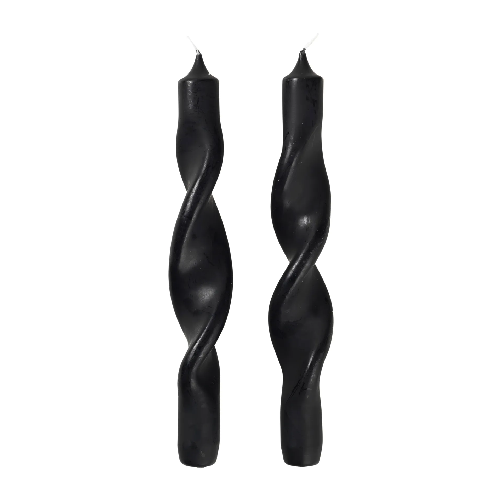 Świeczki skręcone Twisted 23 cm, 2-pak, Simply black Broste Copenhagen