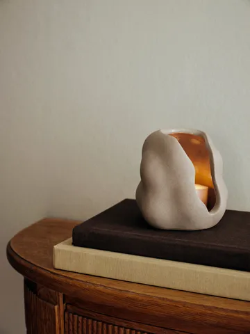 Świecznik  Hekla Hurricane - Dove Grey, Ø9,5 cm - Broste Copenhagen