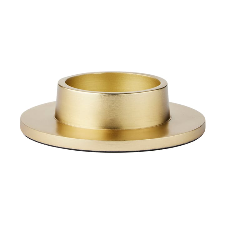 Świecznik na świece blokowe Maro - Brass Finish, 4 cm - Broste Copenhagen