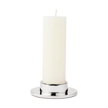 Świecznik na świece blokowe Maro - Silver Finish, 4 cm - Broste Copenhagen
