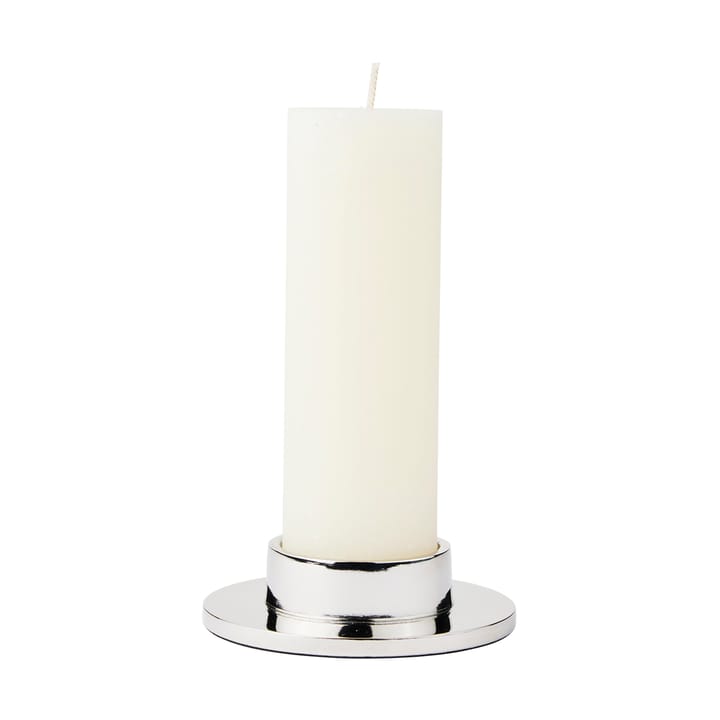 Świecznik na świece blokowe Maro, Silver Finish, 4 cm Broste Copenhagen