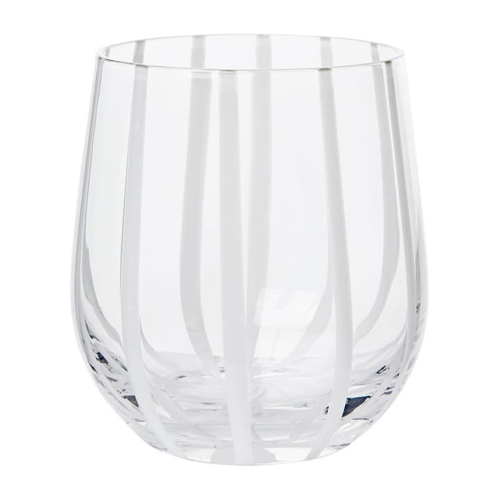 Szklanka Stripe 350 ml - Clear-white stripes - Broste Copenhagen