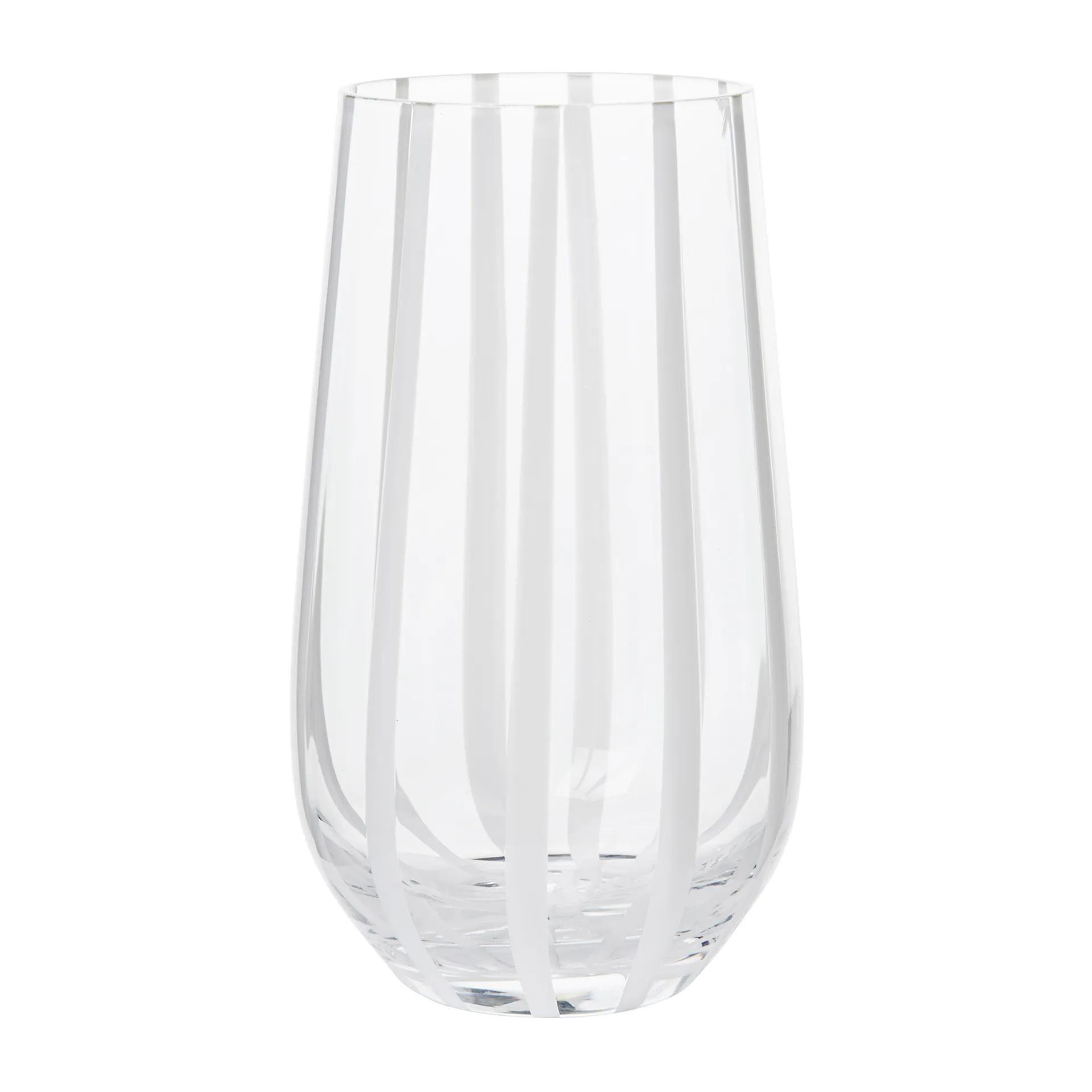 Szklanka Stripe 550 ml, Clear-white stripes Broste Copenhagen