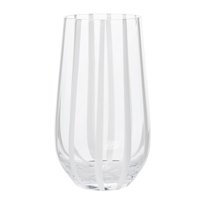 Szklanka Stripe 550 ml - Clear-white stripes - Broste Copenhagen