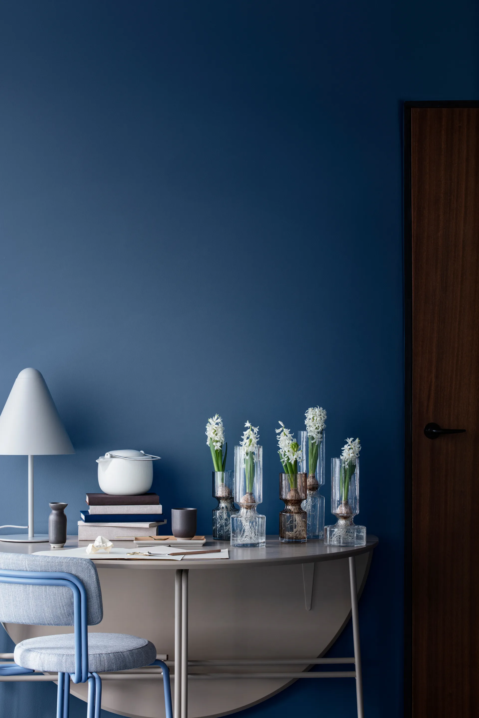 Szklany wazon z hiacyntem 20 cm, Clear Broste Copenhagen