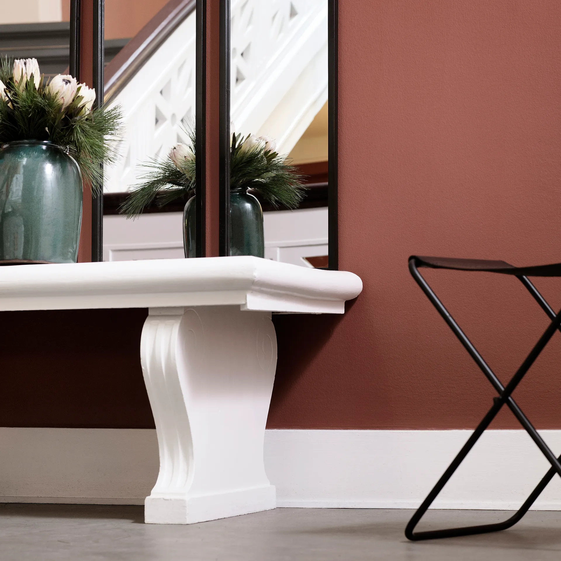 Taboret skórzany Nola, Czarny, 45 cm Broste Copenhagen