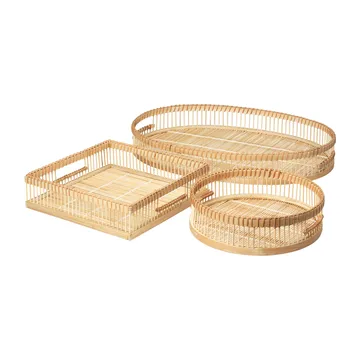 Taca Taro 3 szt - Rattan - Broste Copenhagen