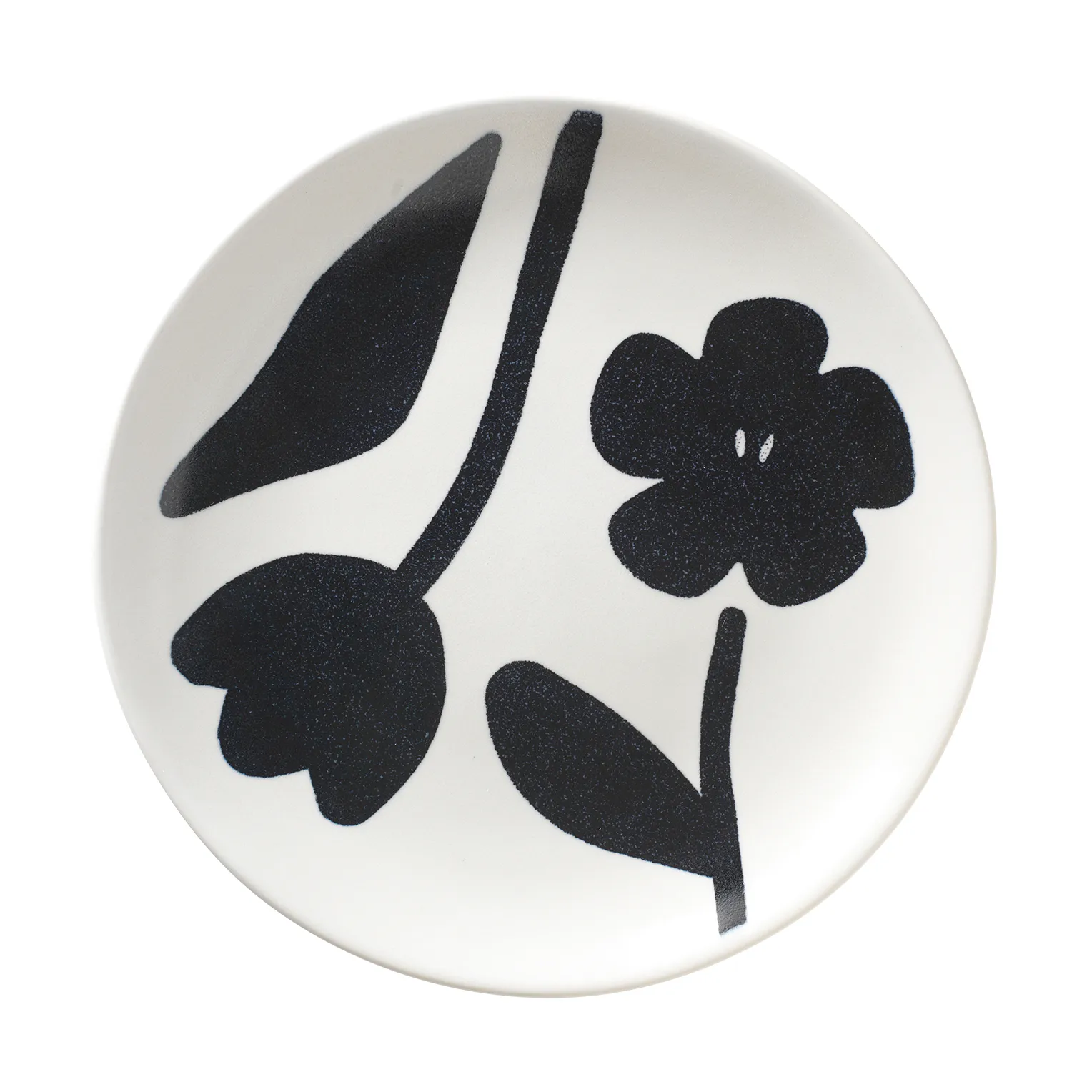 Talerz Flora Ø20 cm, Black-off white Broste Copenhagen