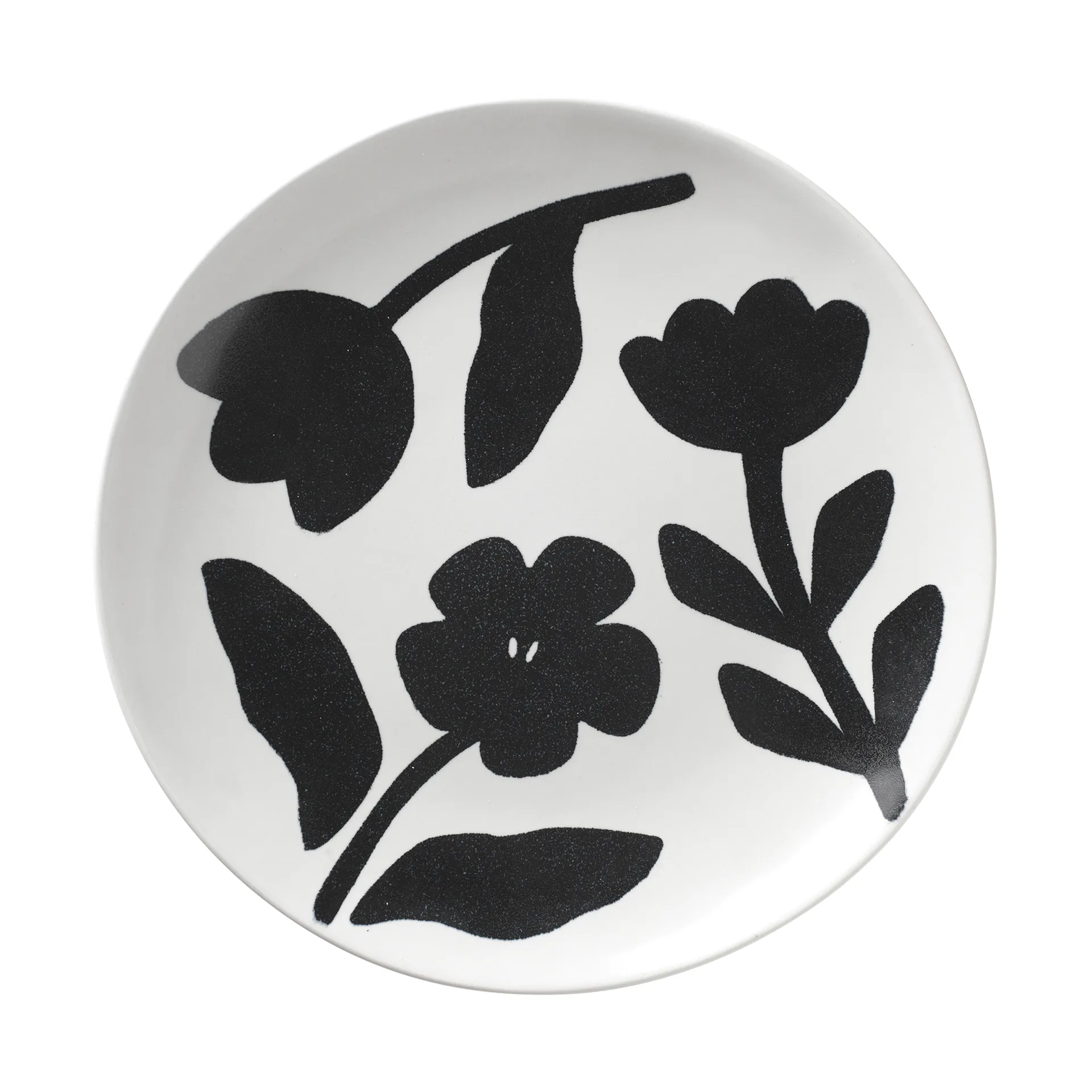 Talerz Flora Ø26 cm, Black-off white Broste Copenhagen