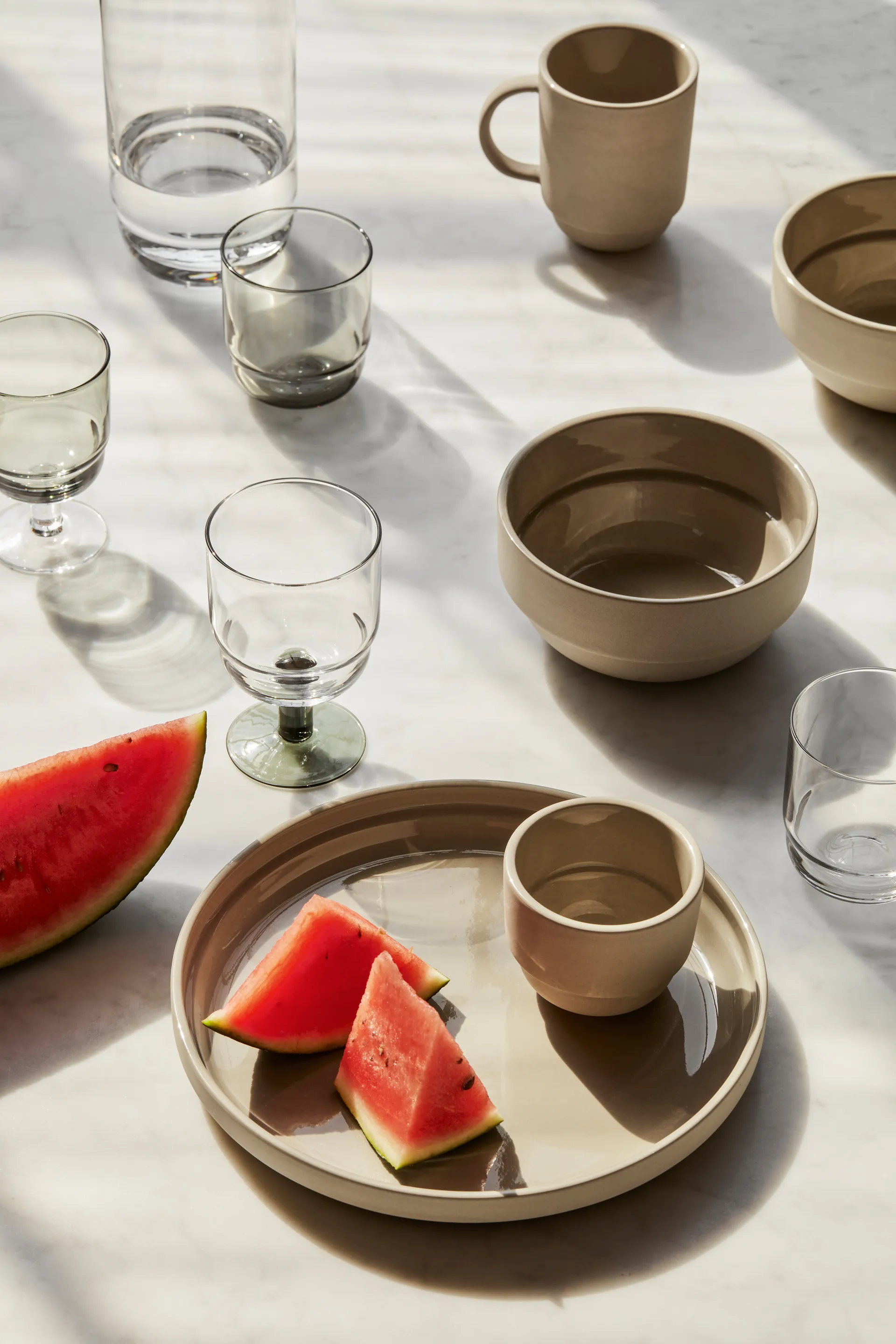 Talerz matowy Nordic Bistro Ø26 cm, Raw beige Broste Copenhagen