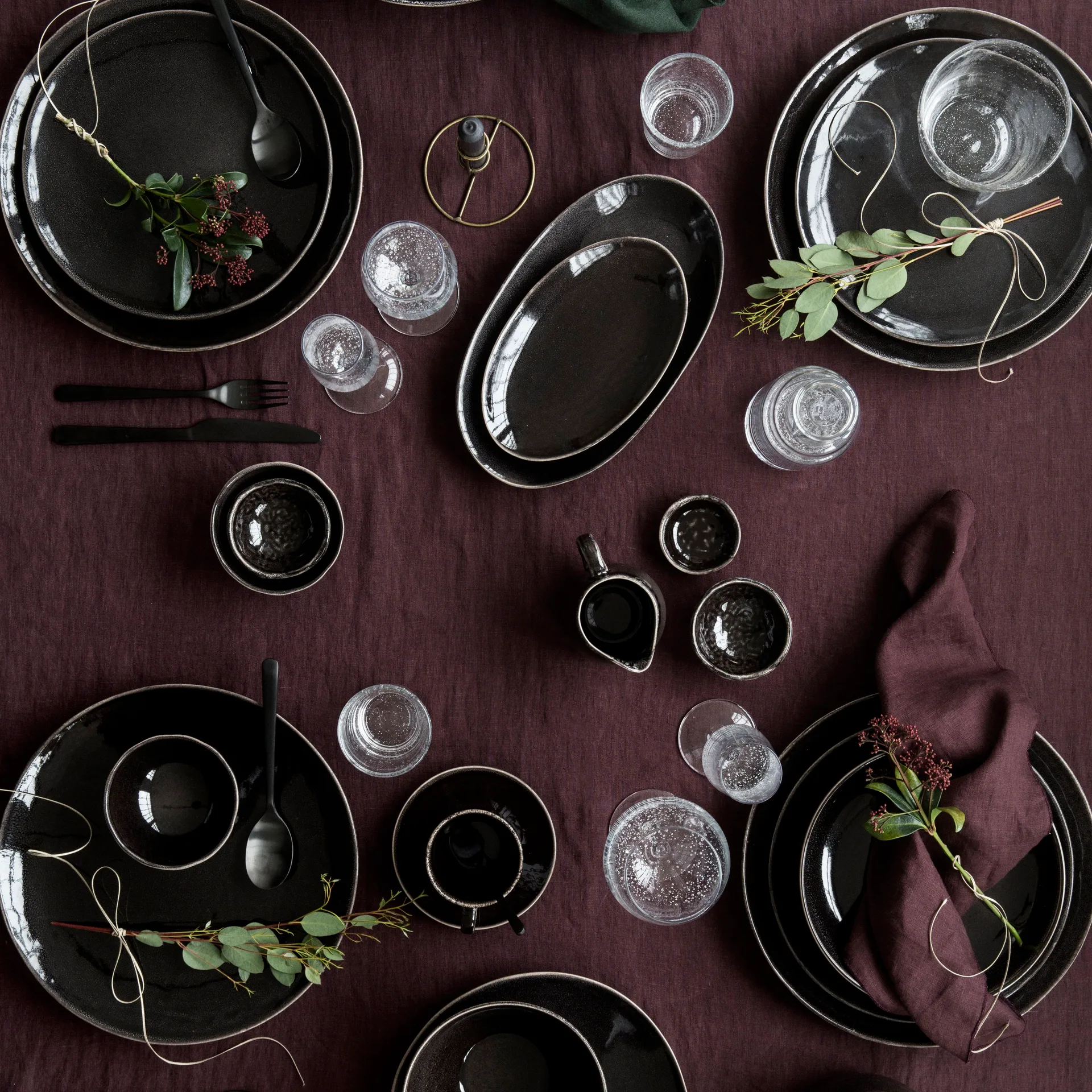 Talerz Nordic Coal, Ø 15 cm Broste Copenhagen