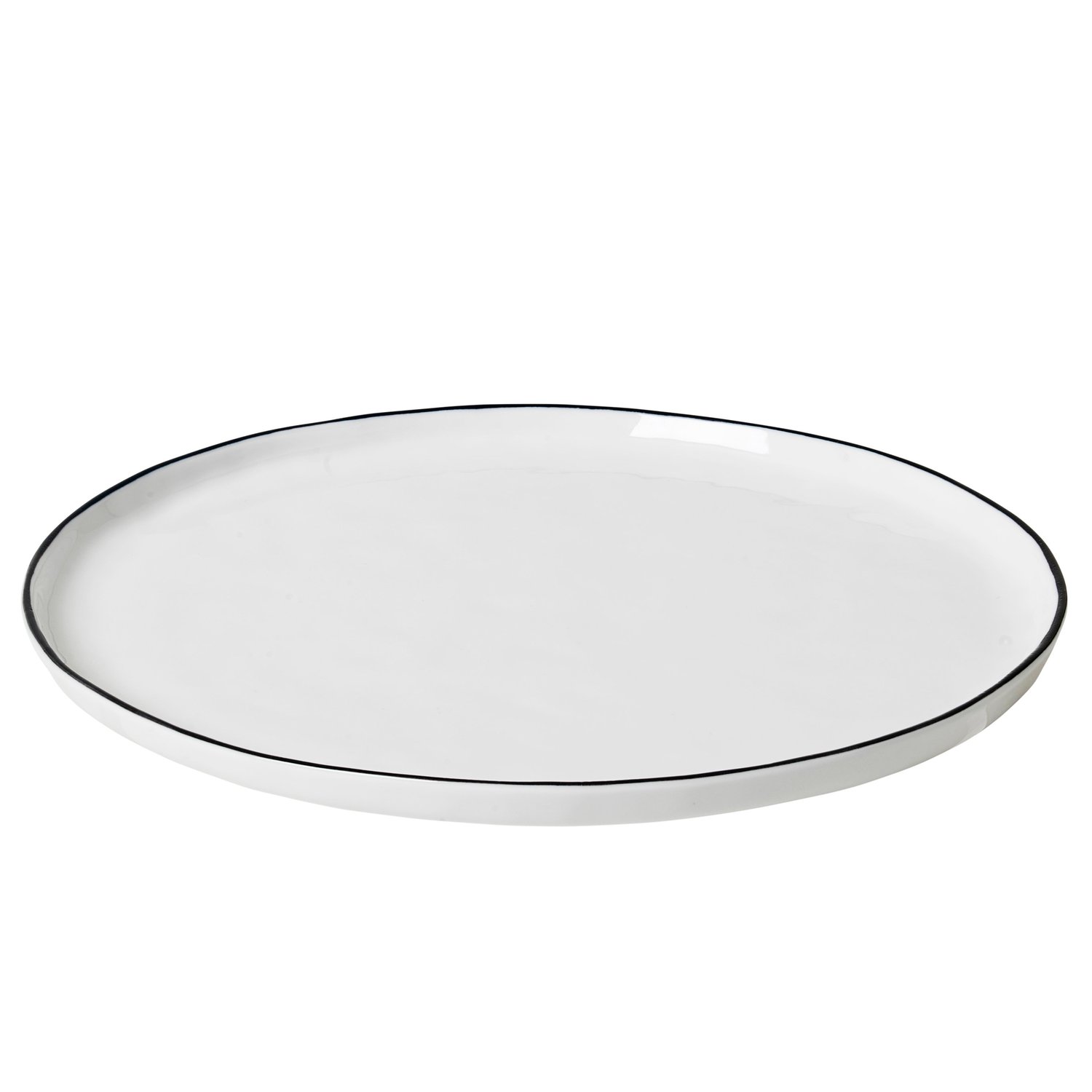 Broste Copenhagen Talerz Salt gładki Ø 28 cm | Skandynawski Design | Talerze deserowe | Biały